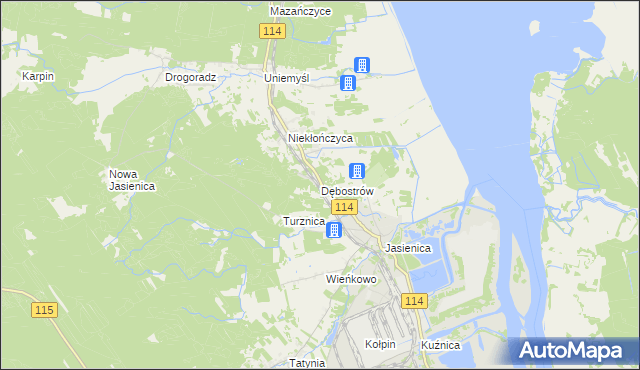 mapa Dębostrów, Dębostrów na mapie Targeo