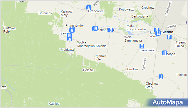 mapa Dębowe Pole, Dębowe Pole na mapie Targeo