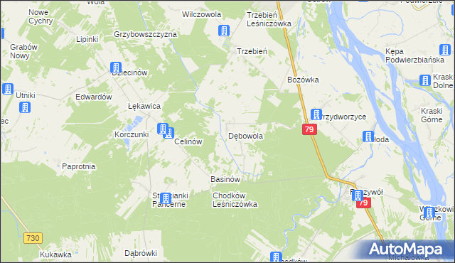 mapa Dębowola, Dębowola na mapie Targeo