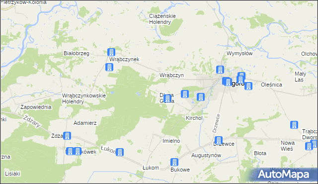 mapa Długa Górka, Długa Górka na mapie Targeo