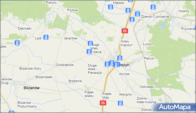 mapa Długa Wieś Druga, Długa Wieś Druga na mapie Targeo