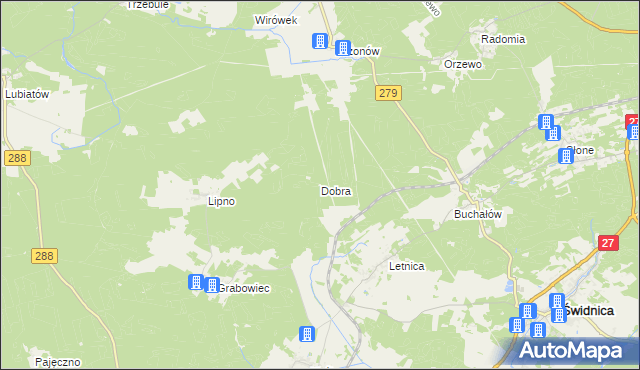 mapa Dobra gmina Świdnica, Dobra gmina Świdnica na mapie Targeo