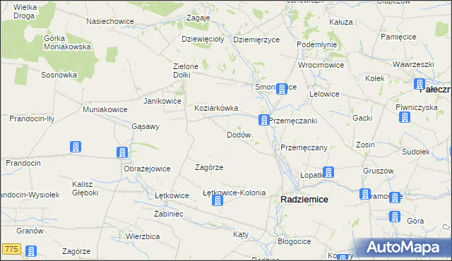 mapa Dodów, Dodów na mapie Targeo