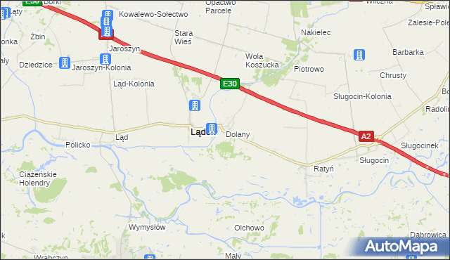 mapa Dolany gmina Lądek, Dolany gmina Lądek na mapie Targeo