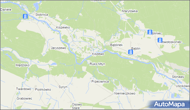 mapa Dołęga gmina Oborniki, Dołęga gmina Oborniki na mapie Targeo