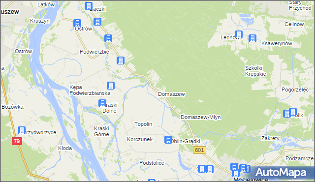 mapa Domaszew, Domaszew na mapie Targeo