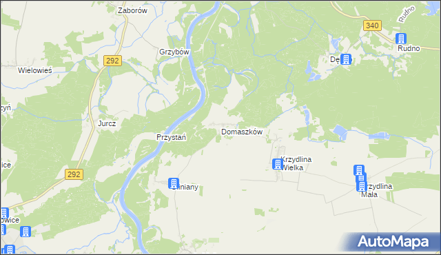 mapa Domaszków gmina Wołów, Domaszków gmina Wołów na mapie Targeo