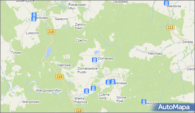 mapa Domatowo, Domatowo na mapie Targeo