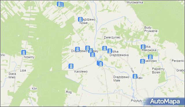 mapa Drążdżewo, Drążdżewo na mapie Targeo