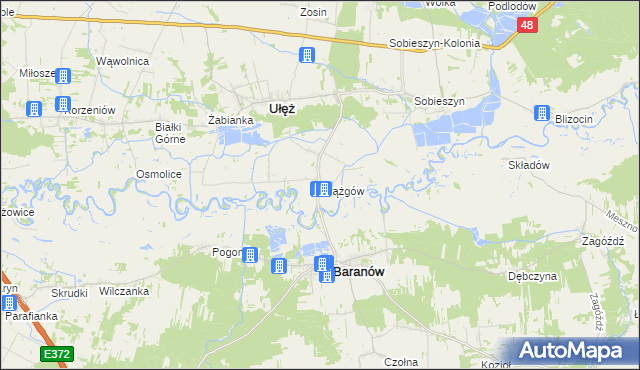 mapa Drążgów, Drążgów na mapie Targeo