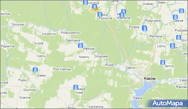mapa Drogowle, Drogowle na mapie Targeo