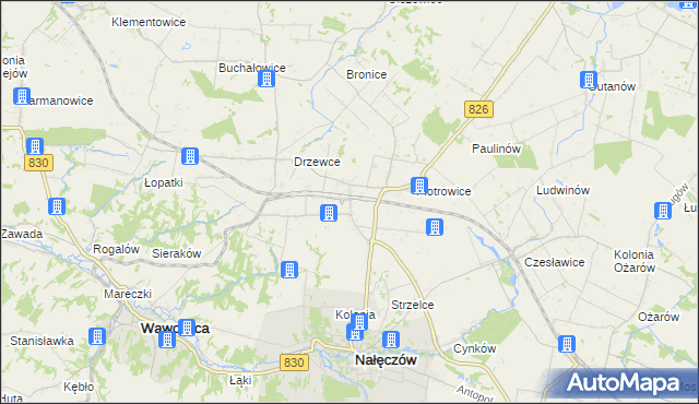 mapa Drzewce-Kolonia, Drzewce-Kolonia na mapie Targeo