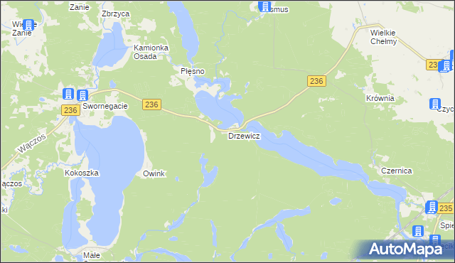 mapa Drzewicz, Drzewicz na mapie Targeo