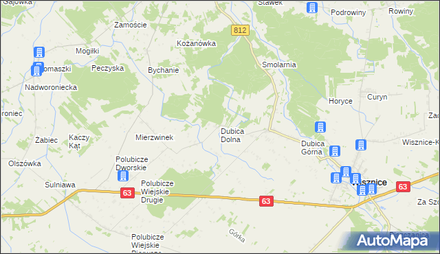 mapa Dubica Dolna, Dubica Dolna na mapie Targeo