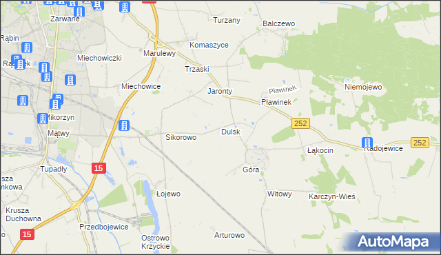 mapa Dulsk gmina Inowrocław, Dulsk gmina Inowrocław na mapie Targeo