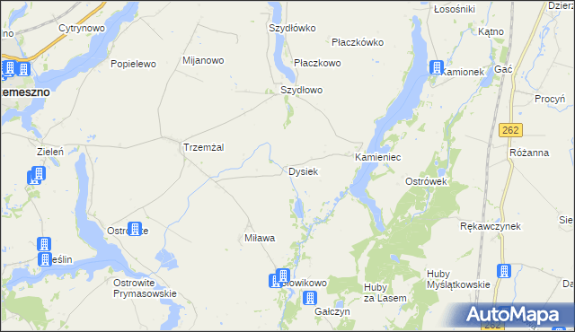 mapa Dysiek, Dysiek na mapie Targeo