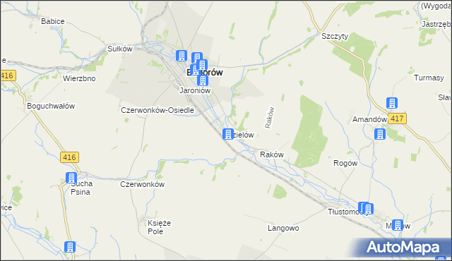 mapa Dzielów, Dzielów na mapie Targeo