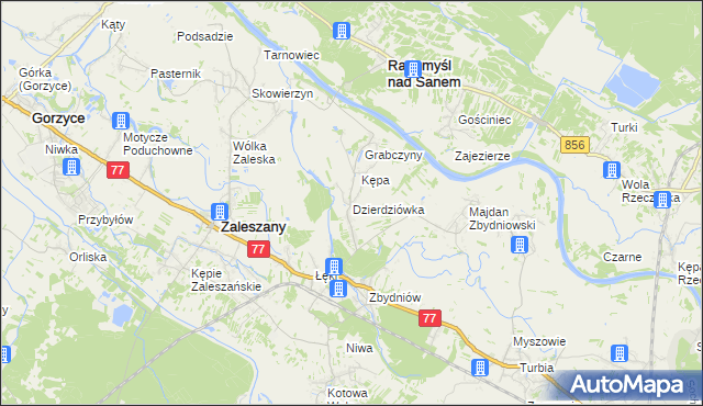 mapa Dzierdziówka, Dzierdziówka na mapie Targeo