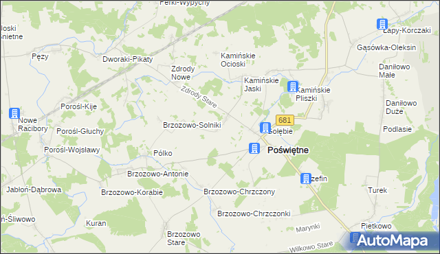 mapa Dzierżki, Dzierżki na mapie Targeo