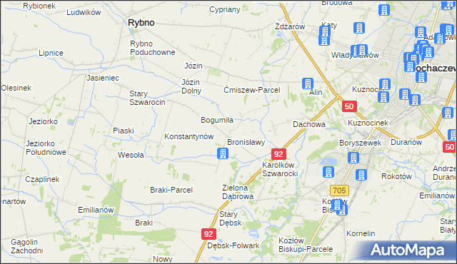 mapa Erminów, Erminów na mapie Targeo