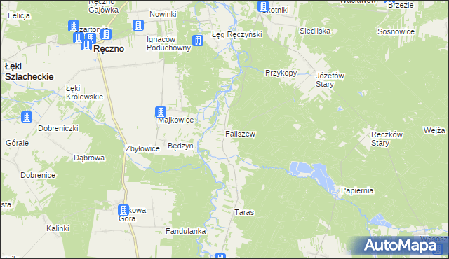 mapa Faliszew, Faliszew na mapie Targeo