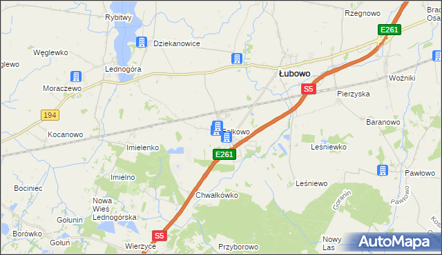 mapa Fałkowo, Fałkowo na mapie Targeo