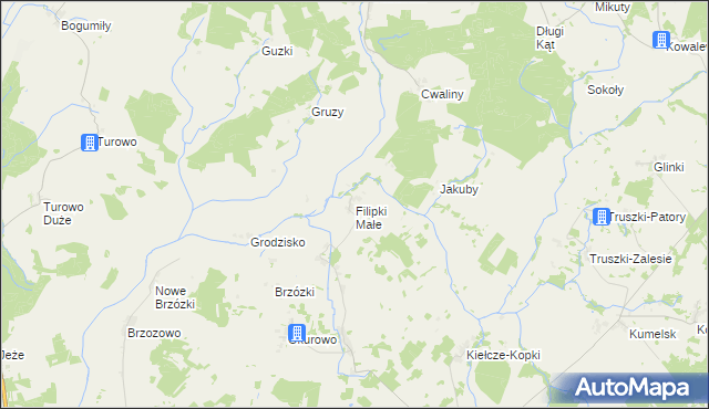 mapa Filipki Małe, Filipki Małe na mapie Targeo