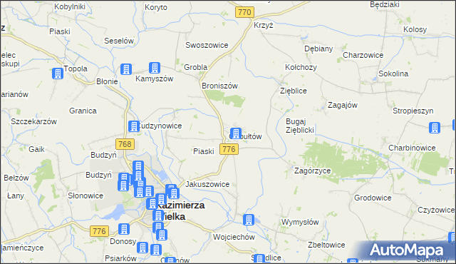 mapa Gabułtów, Gabułtów na mapie Targeo