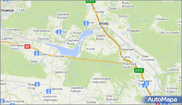 mapa Gajówka Krynki, Gajówka Krynki na mapie Targeo