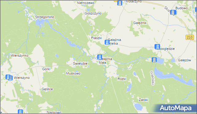 mapa Gałąźnia Mała, Gałąźnia Mała na mapie Targeo