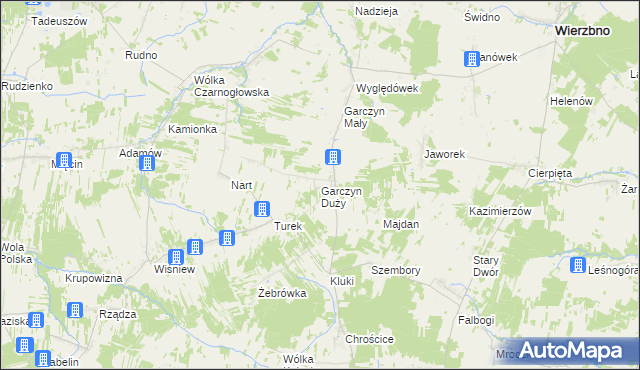 mapa Garczyn Duży, Garczyn Duży na mapie Targeo