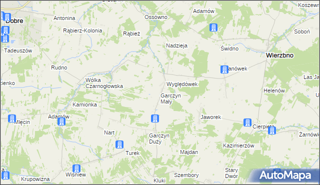 mapa Garczyn Mały, Garczyn Mały na mapie Targeo