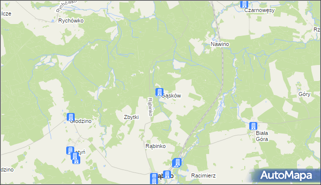 mapa Gąsków, Gąsków na mapie Targeo