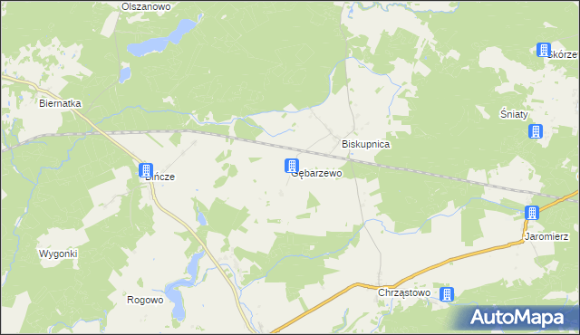 mapa Gębarzewo gmina Człuchów, Gębarzewo gmina Człuchów na mapie Targeo