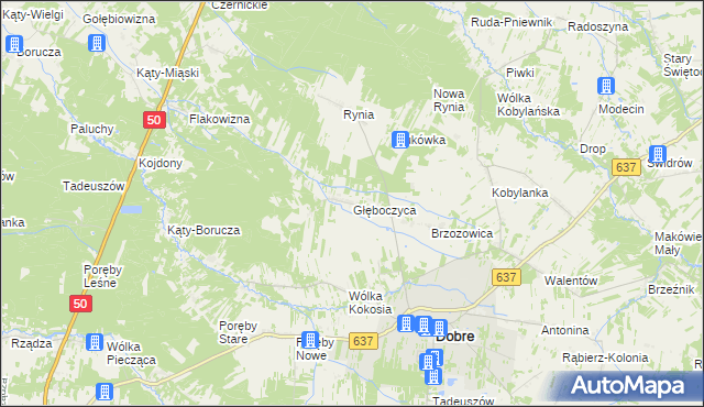 mapa Głęboczyca, Głęboczyca na mapie Targeo