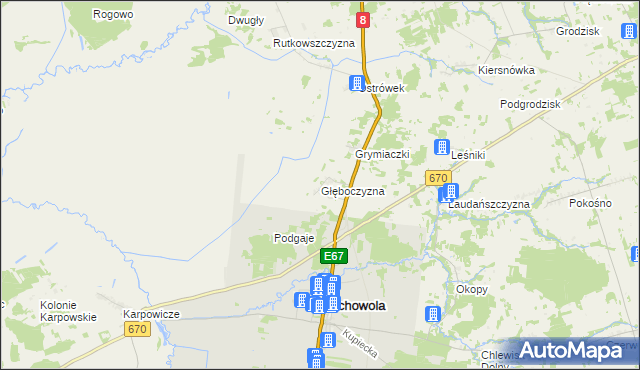 mapa Głęboczyzna, Głęboczyzna na mapie Targeo