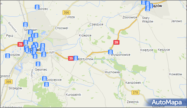 mapa Głęboka gmina Strzelin, Głęboka gmina Strzelin na mapie Targeo