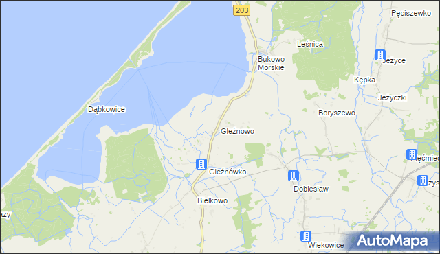 mapa Gleźnowo, Gleźnowo na mapie Targeo