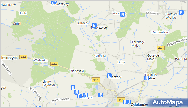 mapa Gliśnica gmina Odolanów, Gliśnica gmina Odolanów na mapie Targeo