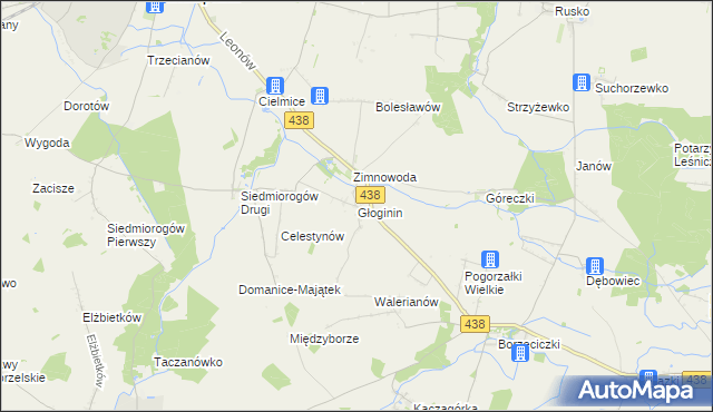 mapa Głoginin, Głoginin na mapie Targeo