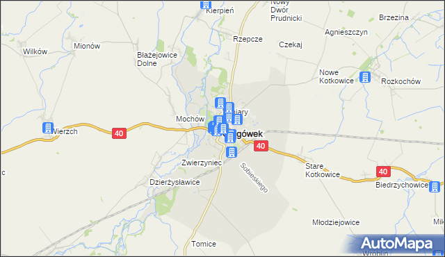 mapa Głogówek, Głogówek na mapie Targeo