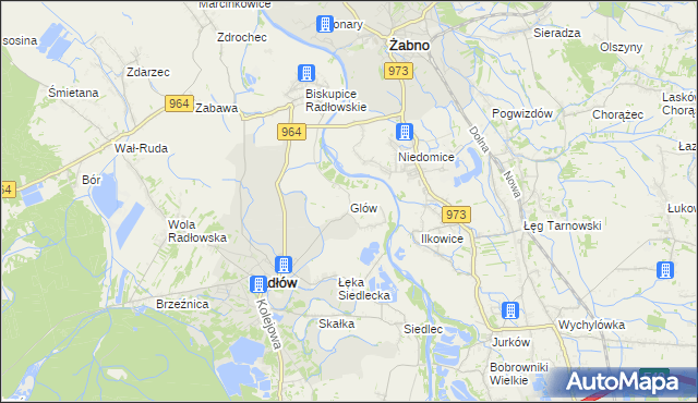 mapa Glów, Glów na mapie Targeo