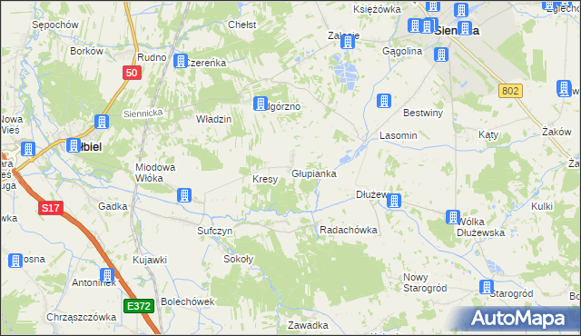 mapa Głupianka, Głupianka na mapie Targeo