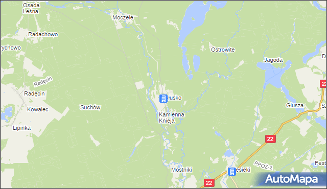 mapa Głusko, Głusko na mapie Targeo