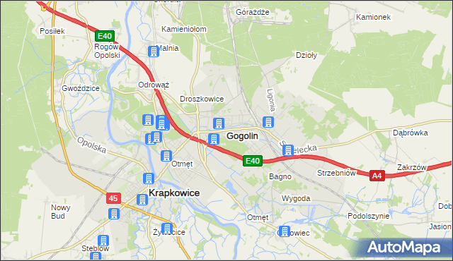 mapa Gogolin powiat krapkowicki, Gogolin powiat krapkowicki na mapie Targeo