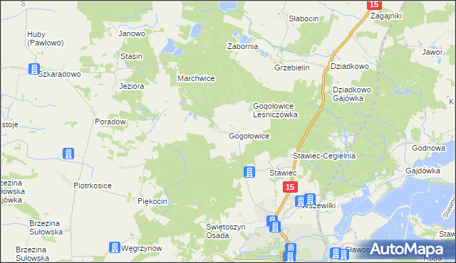 mapa Gogołowice gmina Milicz, Gogołowice gmina Milicz na mapie Targeo