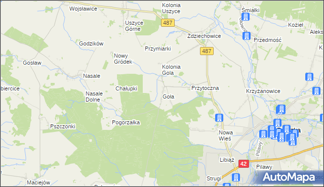 mapa Goła, Goła na mapie Targeo