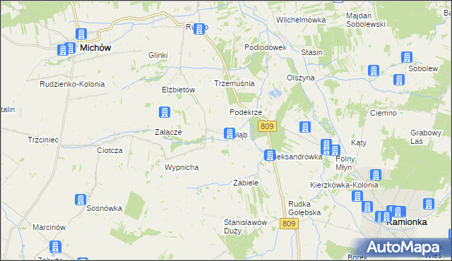 mapa Gołąb gmina Michów, Gołąb gmina Michów na mapie Targeo