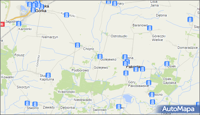 mapa Golejewko, Golejewko na mapie Targeo