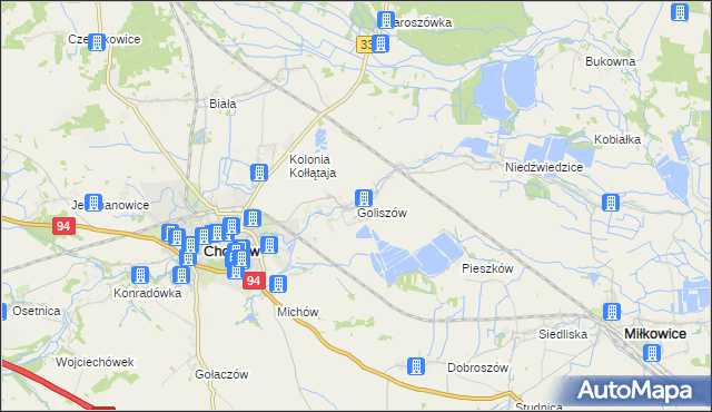 mapa Goliszów, Goliszów na mapie Targeo